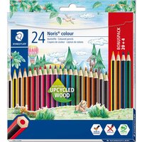 Staedtler Noris colour Buntstifte, "Upcycled Wood", farbig sortiert, 20+4 Bonuspack,