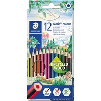 Staedtler Noris colour Buntstifte, "Upcycled Wood", farbig sortiert, 12 Stk.,