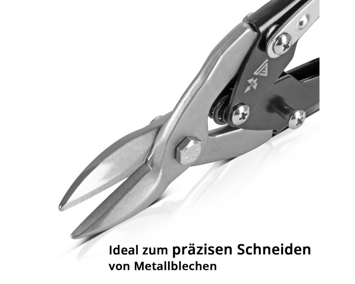 STAHLWERK Blechschere gerader Schnitt Metallschere Blechschneider, (Packung, 1-tlg), zum professionellen Schneiden von Metallblechen – Bild 2 von 5
