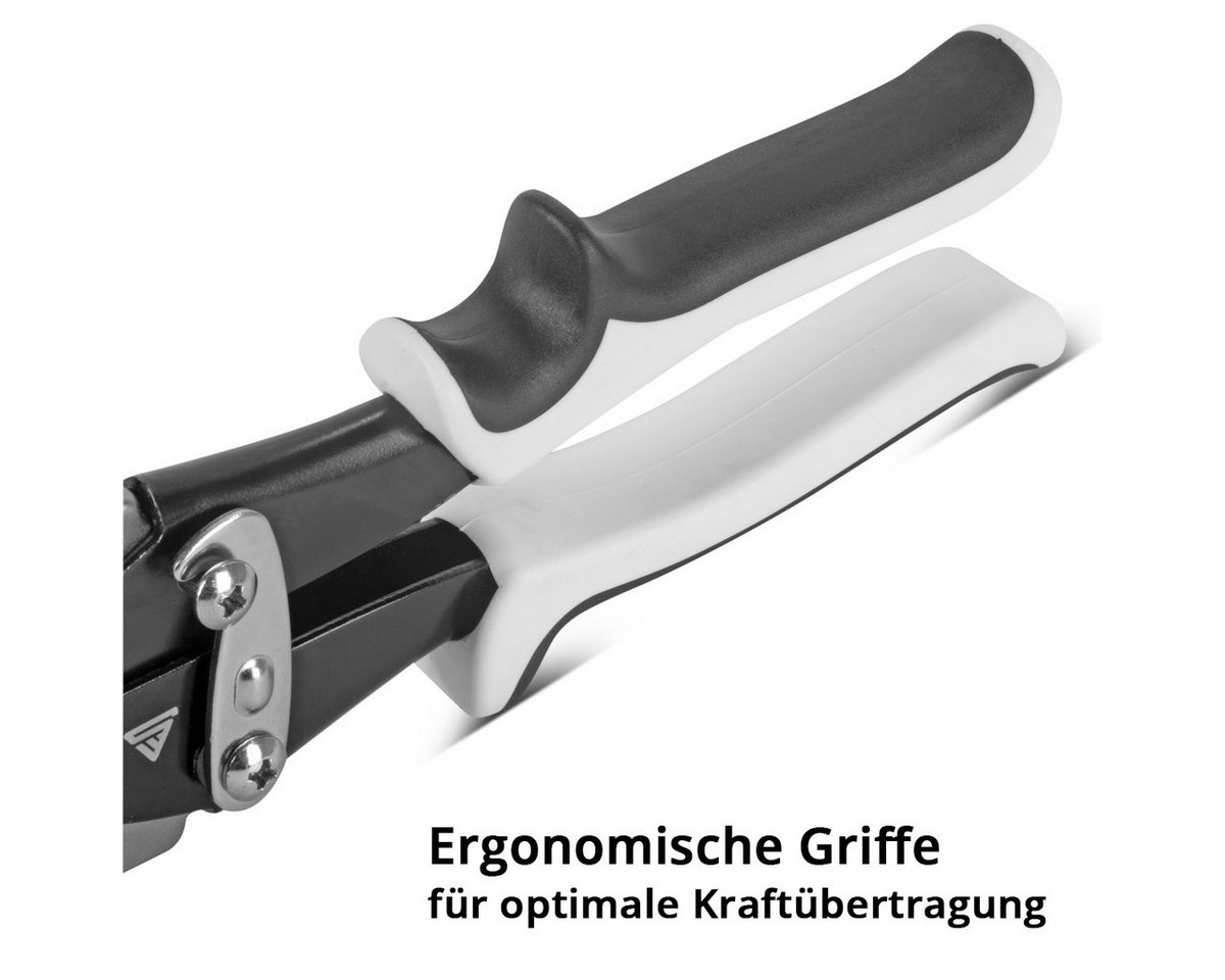STAHLWERK Blechschere gerader Schnitt Metallschere Blechschneider, (Packung, 1-tlg), zum professionellen Schneiden von Metallblechen – Bild 3 von 5