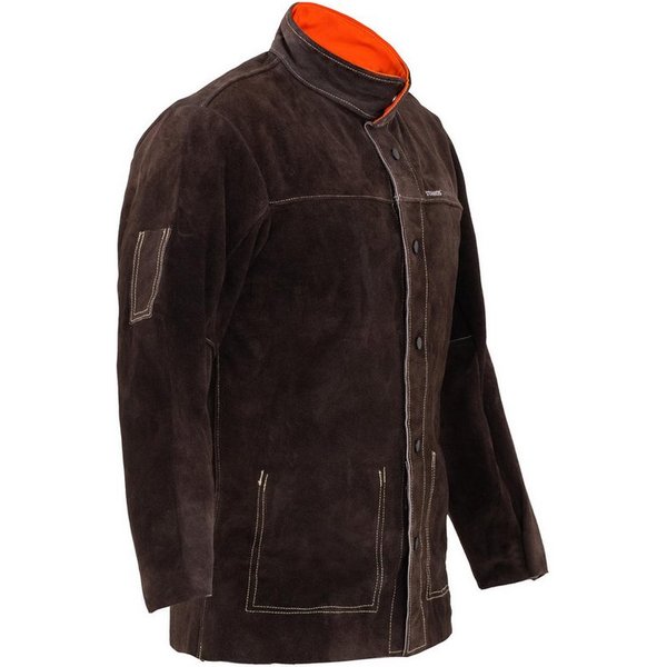 Stamos Welding Group Arbeitsjacke Schweißerjacke XL Schweiß Jacke Echtes Rindseder Leder Schweißen