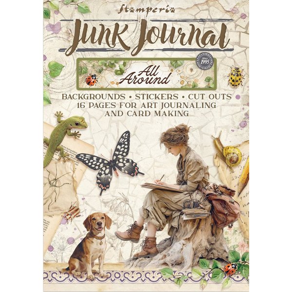 Stamperia Motivpapier Junk Journal Book All Around, 16 Blatt
