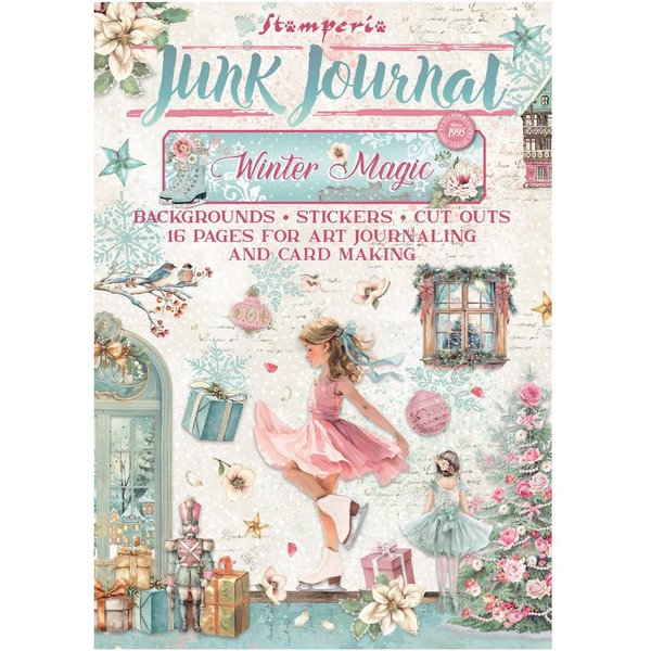 Stamperia Motivpapier Junk Journal Book Winter Magic, 16 Blatt
