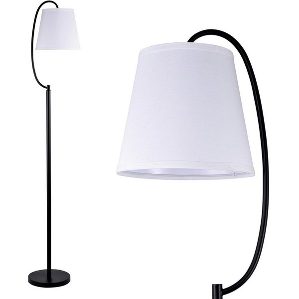STANBOW Stehlampe Stehleuchten LED E27,Bogenlampe, Lampenschirm Stehlampen, Leselampe Wohnzimmer,Eckstehlampe für Büro Schlafzimmer Esszimmer