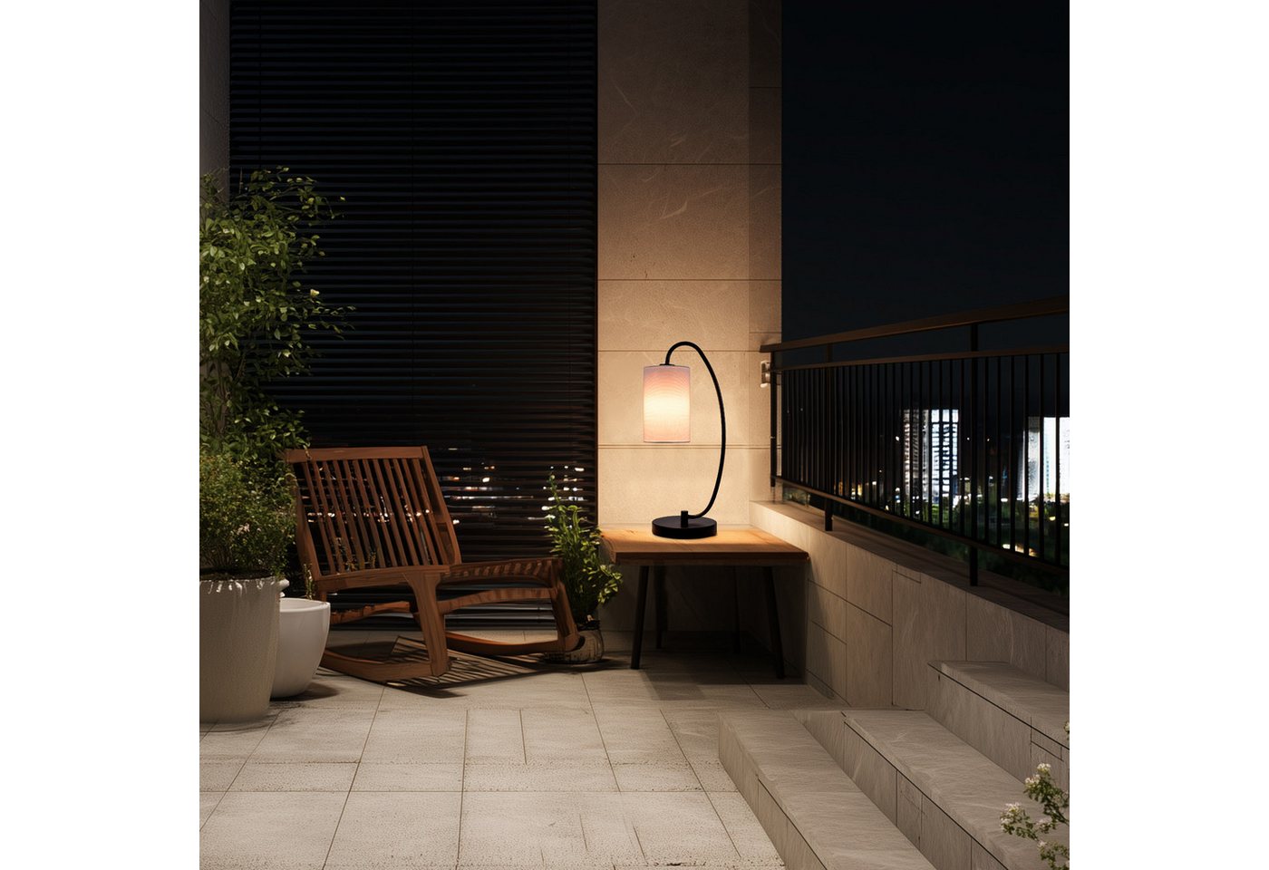 STANBOW Tischleuchte Tischlampe, Skandinavisch-Minimalistisch, Lesen, Entspannen& Dekor, ohne Leuchtmittel, 53 cm, E27, Schwarz/Weiß, für Schreibtisch & Nachtti – Bild 3 von 5