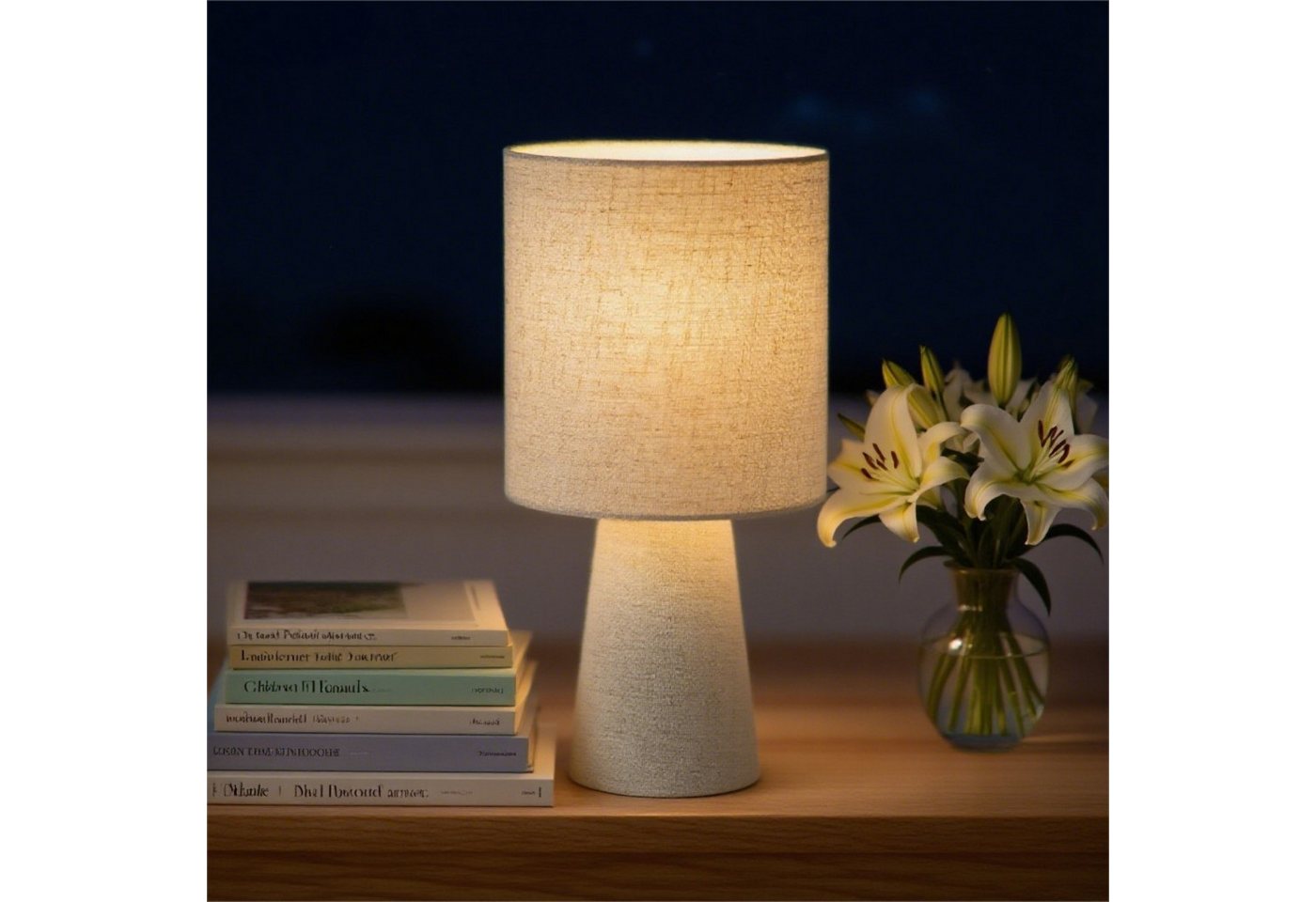 STANBOW Tischleuchte Tischlampe,Leuchtmittel wechselbar,Lampe Warmweiß,Ein-/Ausschalter,E27, Schreibtischlampen,Tischlampen im skandinavischen Stil – Bild 2 von 5