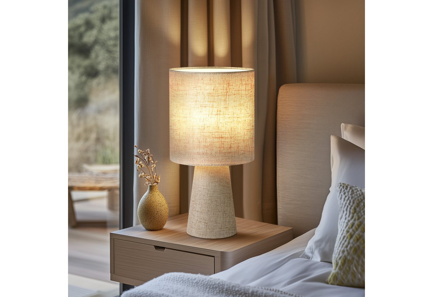 STANBOW Tischleuchte Tischlampe,Leuchtmittel wechselbar,Lampe Warmweiß,Ein-/Ausschalter,E27, Schreibtischlampen,Tischlampen im skandinavischen Stil – Bild 5 von 5