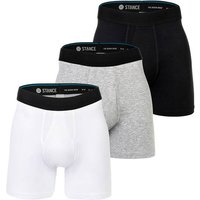 STANCE Herren Boxershorts, 3er Pack - Boxer Brief, Performance Boxershorts, Logobund, Größe XL in Schwarz