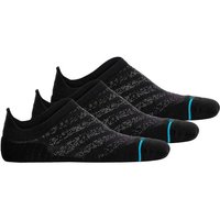 STANCE Unisex Sneakersocken, 3er Pack - Run Light Tab, Logo, Performance Socken, Größe 38-42 in Schwarz