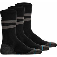 STANCE Unisex Socken, 3er Pack - Franchise UL Crew, Logo, Performance Socken, Crew Socken, Größe 43-47 in Schwarz