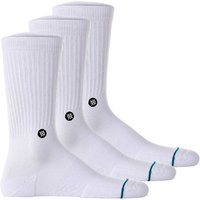 STANCE Unisex Socken 3er Pack - Icon, Logo, Basic, Crew Socken, Größe 35-37 in Weiß