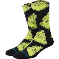 STANCE Unisex Socken - Mean One, Motiv, Logo, Crew Socken, Größe 38-42 in Schwarz
