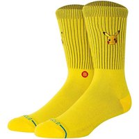 STANCE Unisex Socken - PIKACHU, Logo, Crew Socken, Pokemon, Größe 38-42 in Gelb