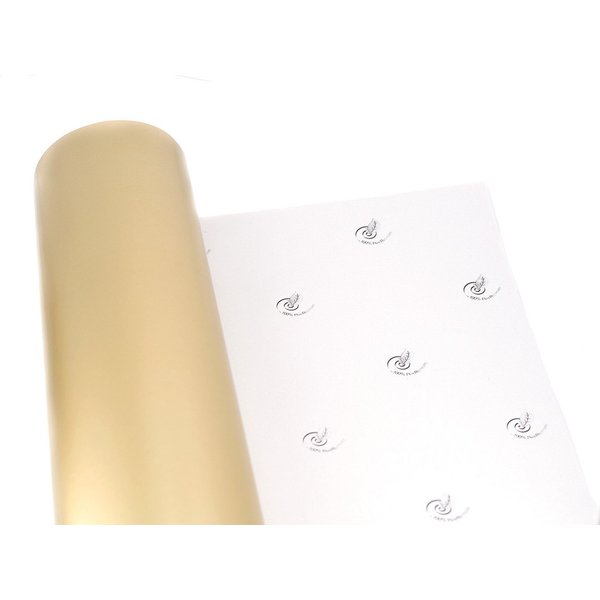 Star Geschenkpapier, Geschenkpapier einfarbig 70cm x 2m Rolle Gold schimmernd