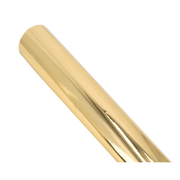 Star Geschenkpapier, Geschenkpapier einfarbig 70cm x 2m Rolle Gold metallic