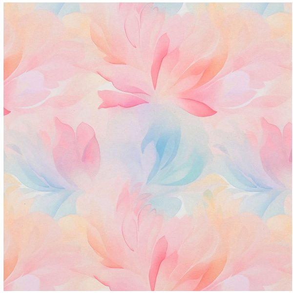 Star Geschenkpapier, Geschenkpapier Blumen 70cm x 2m Rolle Aquarell Pastell Farben Bunt