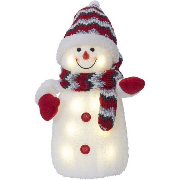 STAR TRADING LED Dekolicht Joylight, Leuchtende Weihnachtsdeko,Joylight', LED Schneemann, 8 LEDs, rot, H 3