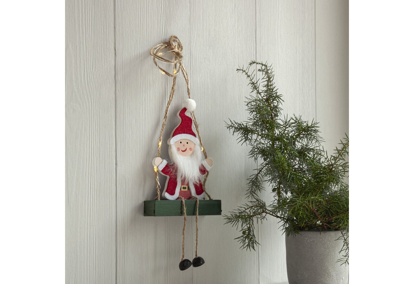 STAR TRADING LED Dekolicht Santa, Leuchtende Weihnachtsdekoration,Santa', schaukelnder Weihnachtsmann a – Bild 2 von 4