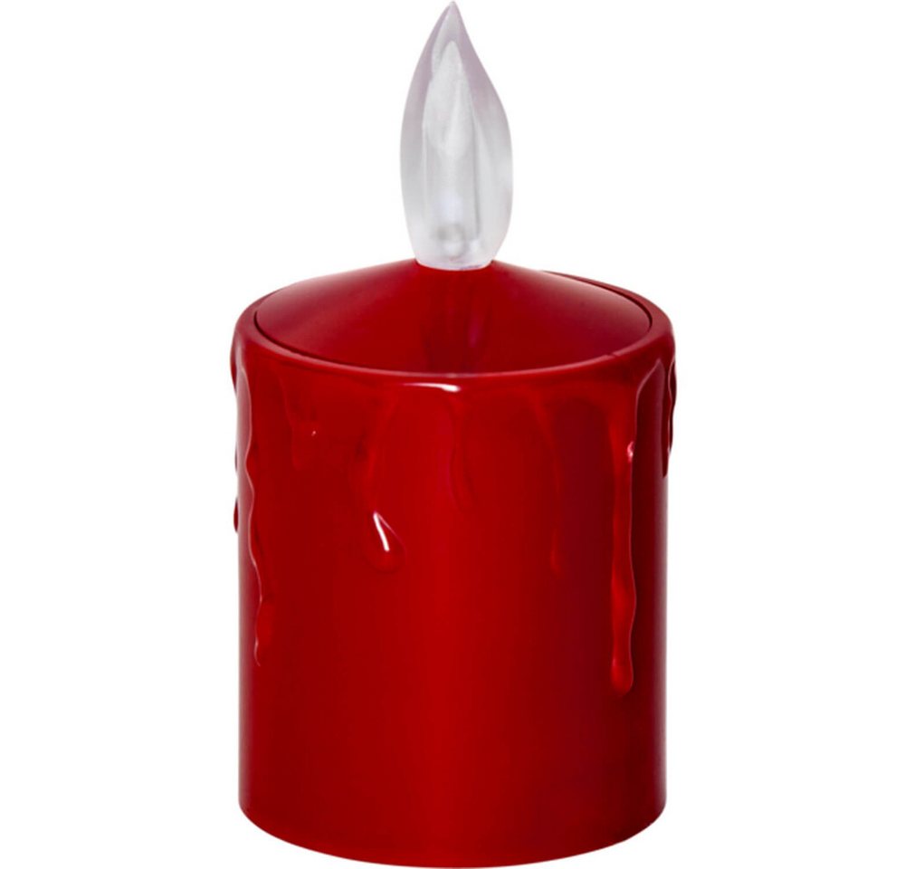 STAR TRADING LED-Kerze "Paula" rot, Kerze, batteriebetrieben, 60x60mm – Bild 2 von 5