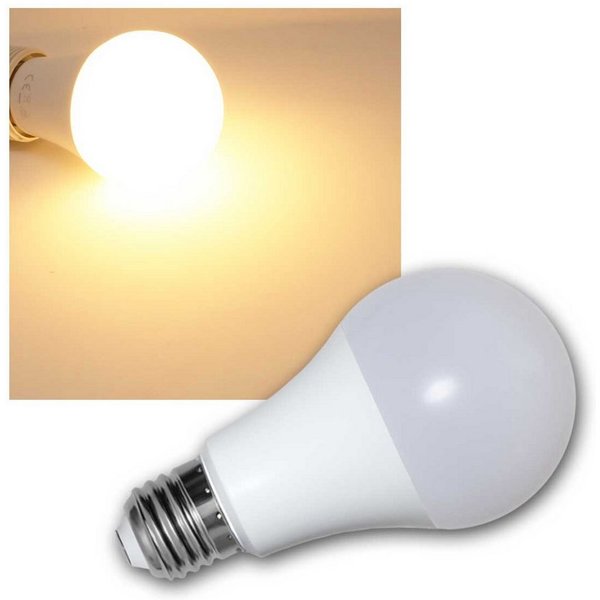 STAR TRADING LED-Leuchtmittel E27 LED Birne mit Dämmerungssensor ww 1055lm 9,6W, warmweiß