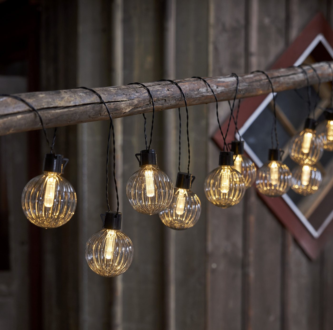STAR TRADING LED-Lichterkette Archy, 10-flammig, 10 Kugeln aus PC mit Ø 8 cm, 3,6 m Länge plus 5 m Zuleitung, IP44 – Bild 2 von 5