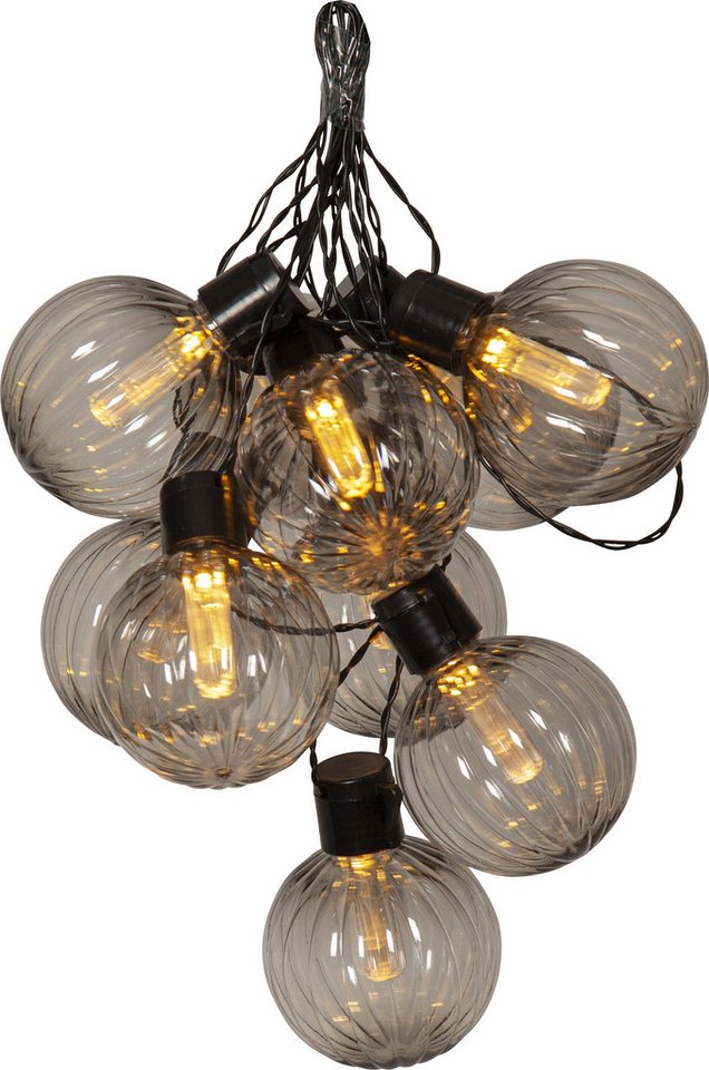 STAR TRADING LED-Lichterkette Archy, 10-flammig, 10 Kugeln aus PC mit Ø 8 cm, 3,6 m Länge plus 5 m Zuleitung, IP44 – Bild 3 von 5