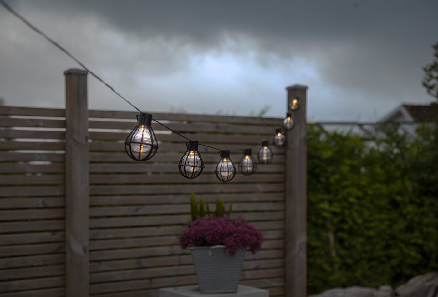 STAR TRADING LED-Lichterkette Cage, 8-flammig, ca. 2,8 m + 5 m Zuleitung, mit Trafo, outdoor, Vierfarb-Karton – Bild 3 von 5