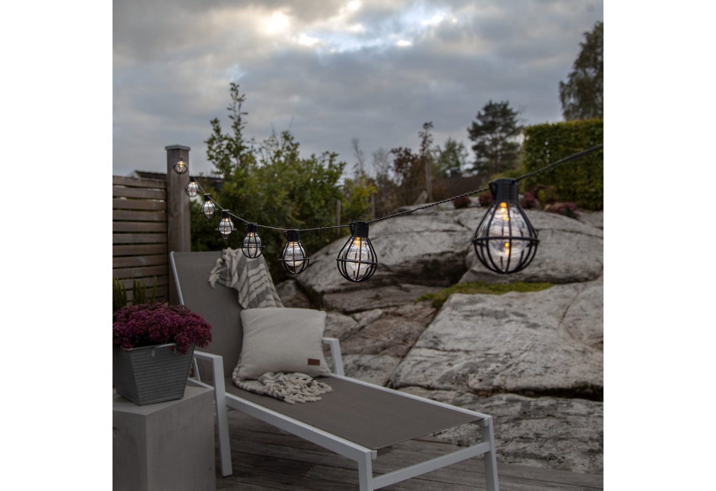STAR TRADING LED-Lichterkette Cage, 8-flammig, ca. 2,8 m + 5 m Zuleitung, mit Trafo, outdoor, Vierfarb-Karton – Bild 5 von 5