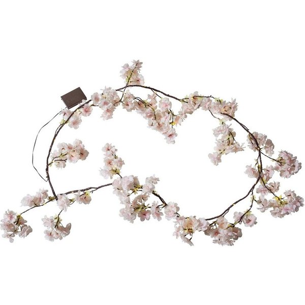 STAR TRADING LED-Lichterkette CherryFlower, LED Blumengirlande,Cherry Flower , Batterie & Timer, rosa, 180cm