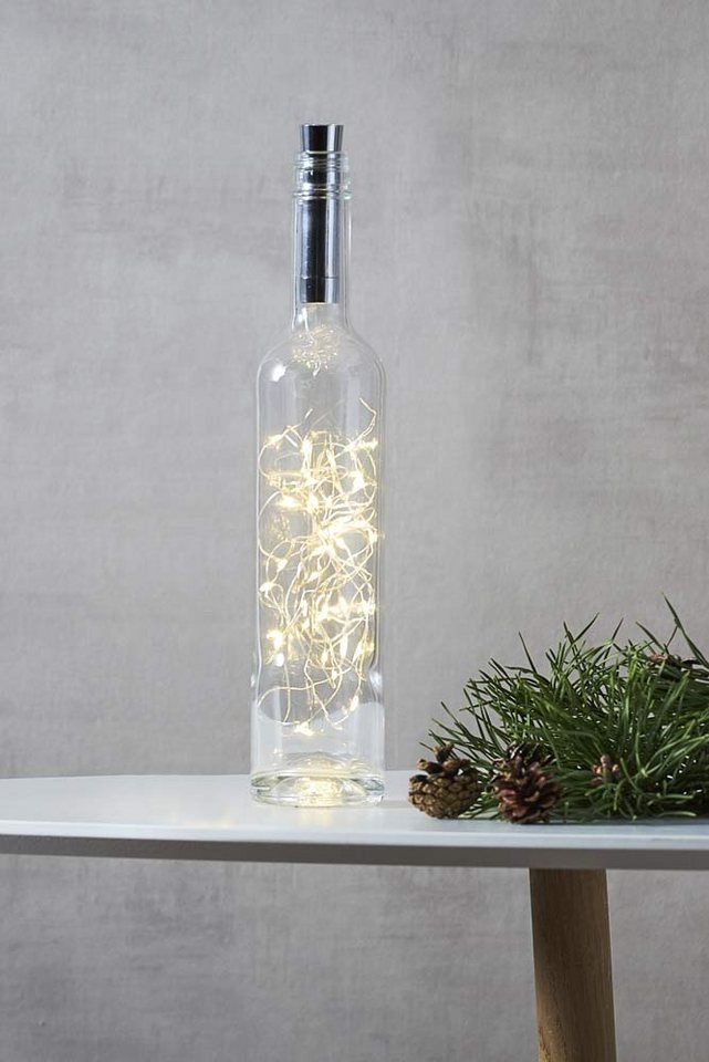 STAR TRADING LED-Lichterkette Dew Drops, Flaschenkorken silber 2m 40 LED warmweiß – Bild 4 von 4
