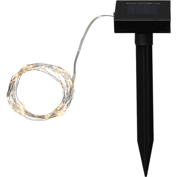 STAR TRADING LED-Lichterkette Solar Lichterkette DREW DROP 5m 50 LED warmweiß