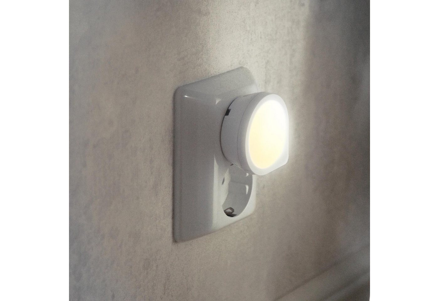 STAR TRADING LED Nachtlicht Functional, Rundes Nachtlicht,Functional' für die Steckdose, matte Lichtquelle, w – Bild 3 von 5