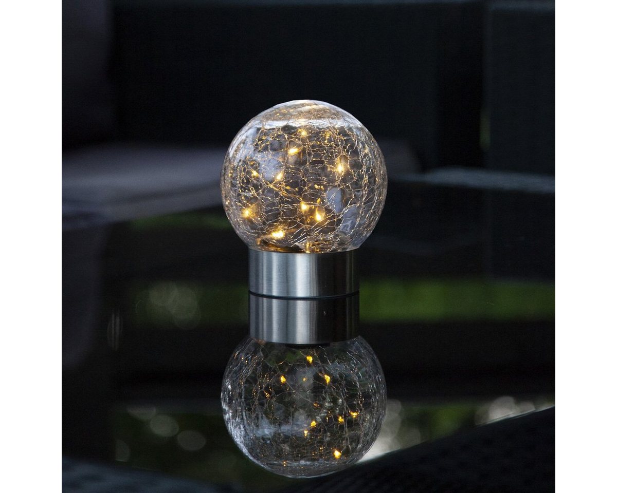 STAR TRADING LED Solarleuchte Solar Dekoration Glory, Tageslichtsensor, LED fest integriert, Warmweiß, 3-in-1-Nutzung, 10 Dewdrops, Dämmerungssensor – Bild 3 von 5