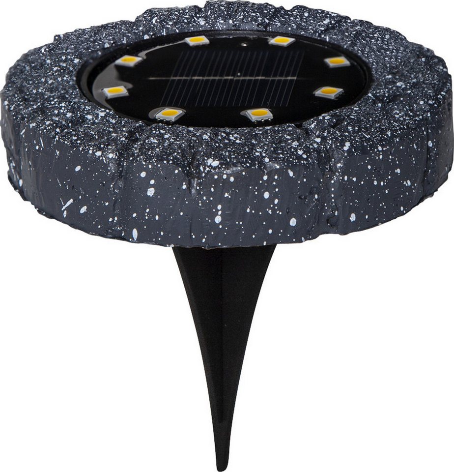 STAR TRADING LED Solarleuchte Solar-Spotlight Lawnlight, Tageslichtsensor, LED fest integriert, Warmweiß, 2er-Set, flache Bodenleuchten, Dämmerungssensor – Bild 4 von 5