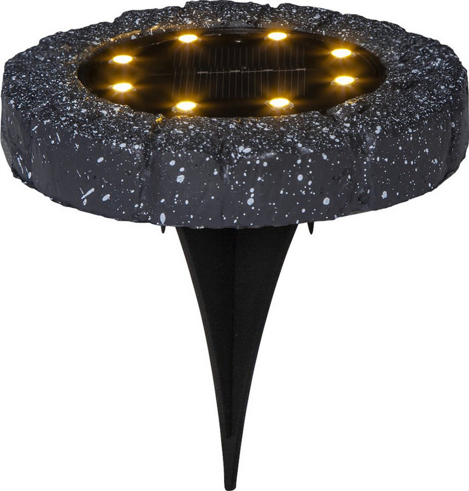 STAR TRADING LED Solarleuchte Solar-Spotlight Lawnlight, Tageslichtsensor, LED fest integriert, Warmweiß, 2er-Set, flache Bodenleuchten, Dämmerungssensor – Bild 5 von 5