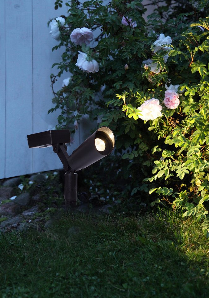 STAR TRADING LED Solarleuchte Solar-Spotlight Powerspot, Tageslichtsensor, LED fest integriert, Warmweiß, 2er-Set, kompakte Spotlights, 15Lm warmweiß, Dämmerung – Bild 3 von 3