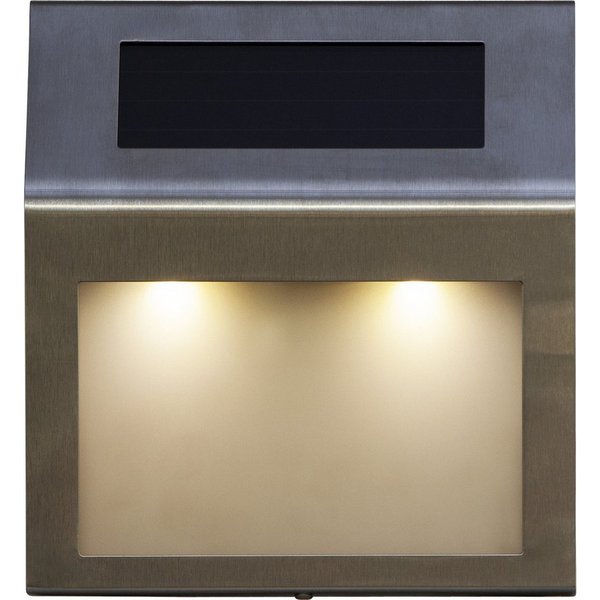 STAR TRADING LED Solarleuchte Solar-Wandleuchte Wandy, Tageslichtsensor, LED fest integriert, Warmweiß, Hausnummernleuchte mit Sticker-Set, Dämmerungssensor