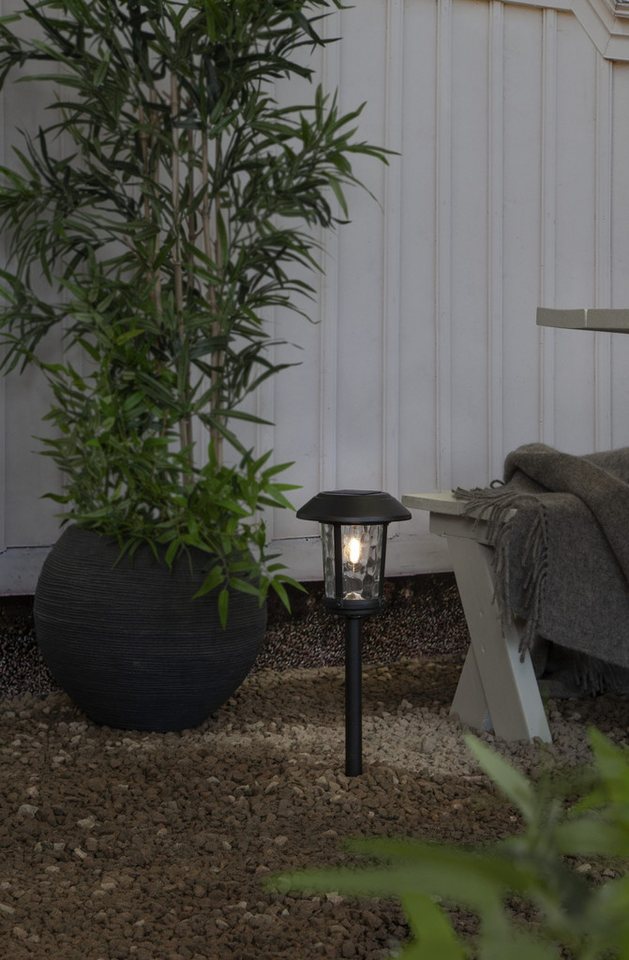 STAR TRADING LED Solarleuchte Solar-Wegleuchte Florian, Tageslichtsensor, LED fest integriert, Warmweiß, Aluminium- und Glasausführung, Dämmerungssensor – Bild 4 von 5