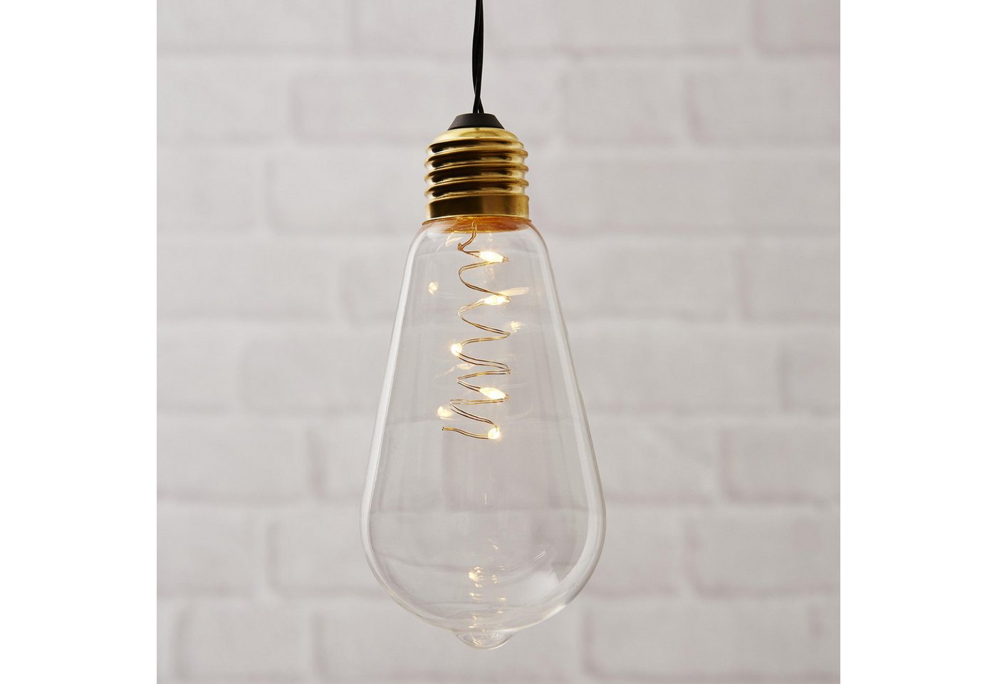 STAR TRADING Pendelleuchte Glow, LED Hängeleuchte,Glow , Batterien und Timer, Leuchtdraht, klar, 13cm – Bild 2 von 5