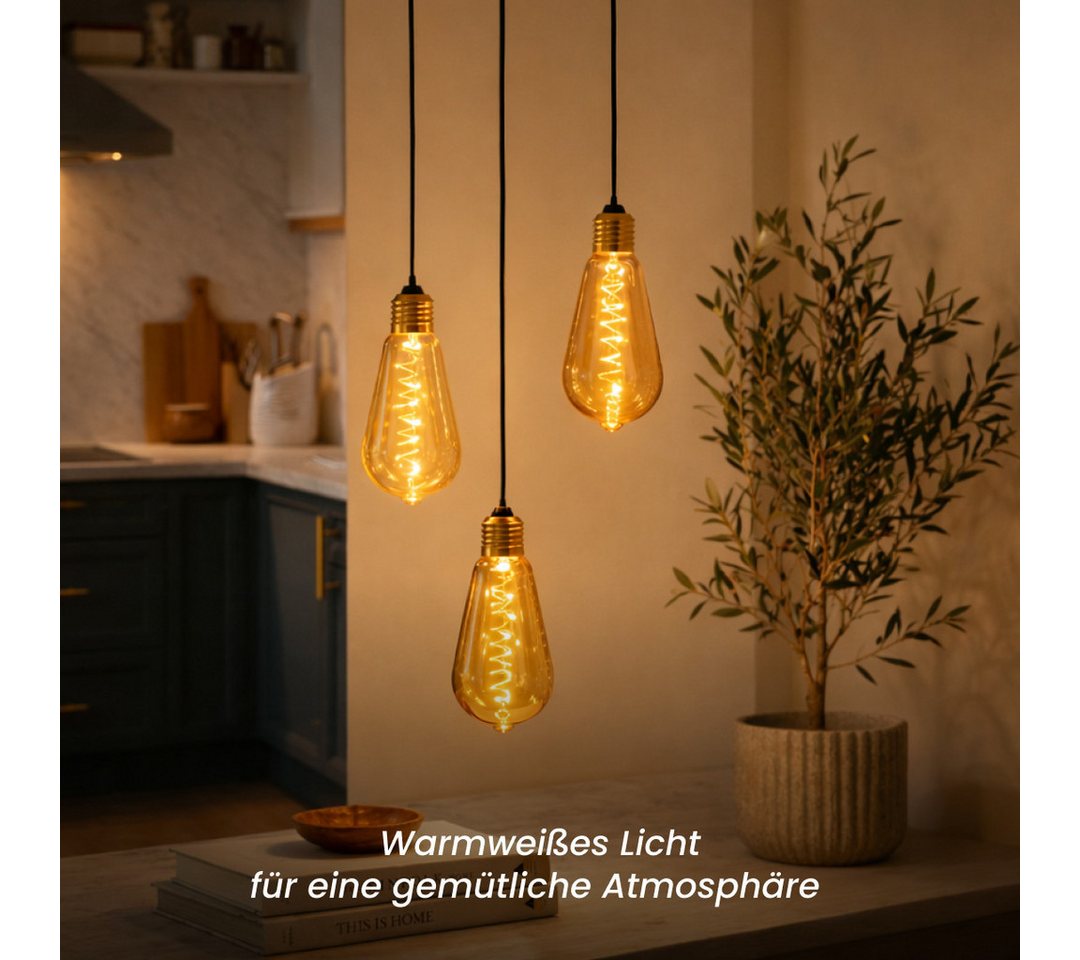 STAR TRADING Pendelleuchte Glow, Gemütliche Flammen-Atmosphäre: Tanzender LED-Flammen-Effekt in warmem – Bild 4 von 5