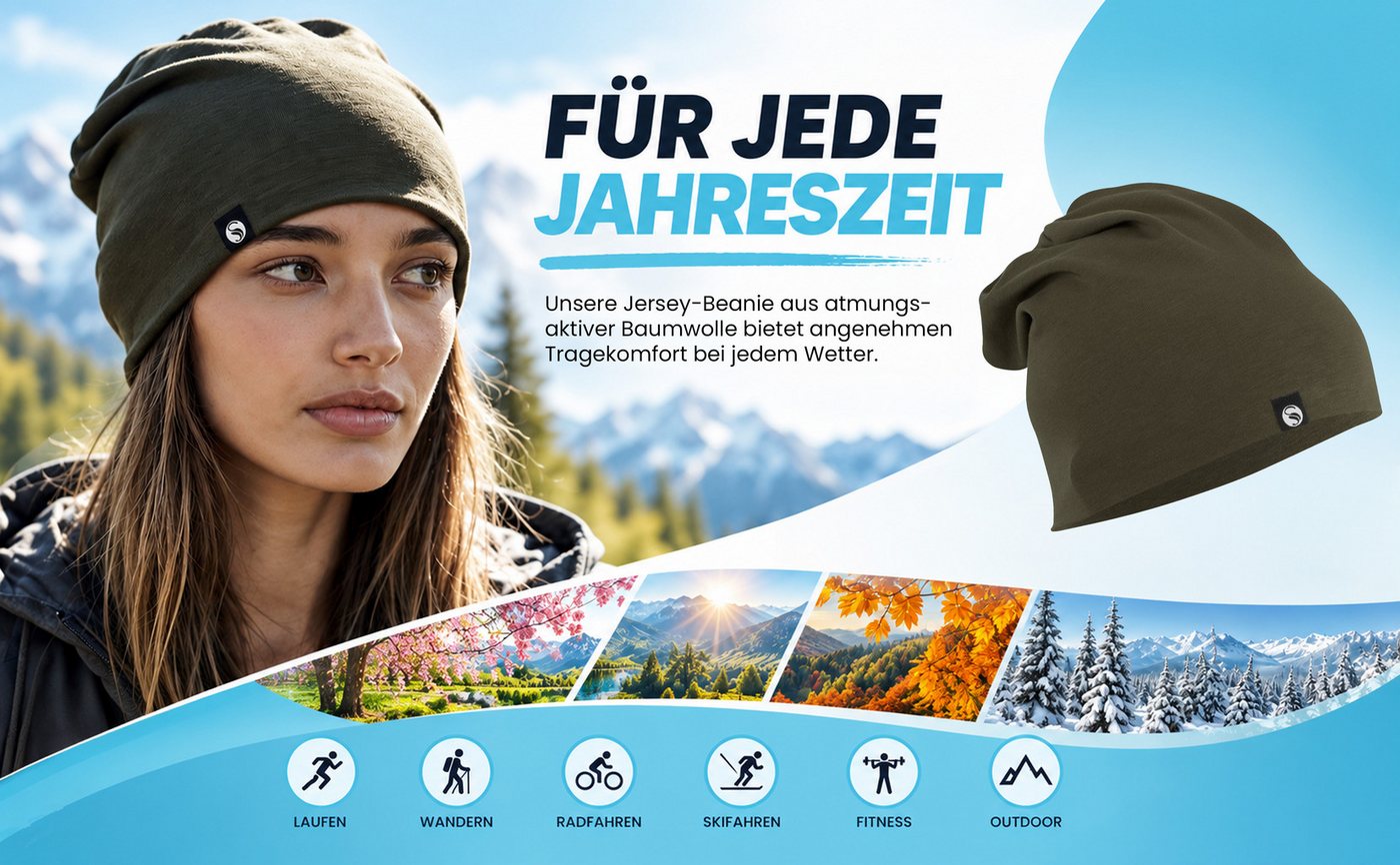 Stark Soul® Beanie Slouch Beanie, leichte Jersey-Mütze für Damen und Herren – Bild 5 von 5