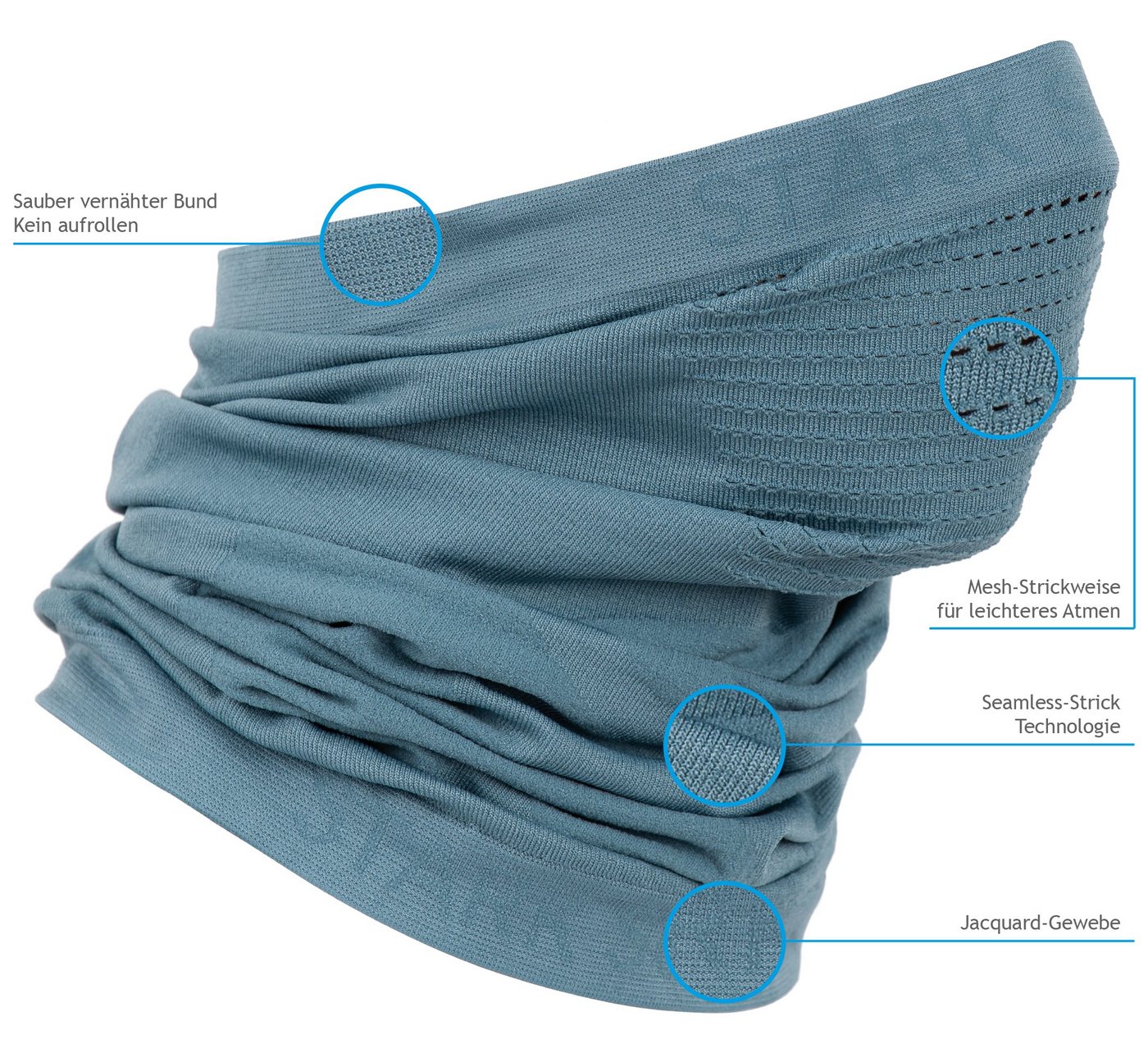 Stark Soul® Multifunktionstuch Multifunktions Halstuch -BREATH- Seamless Neckwarmer, Facemask – Bild 4 von 4
