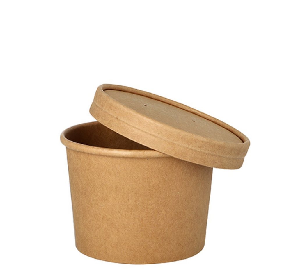 Starpak Becher 25 Suppenbecher, Pappe 350 ml Ø 9,8 cm · 7 cm braun – Bild 4 von 4