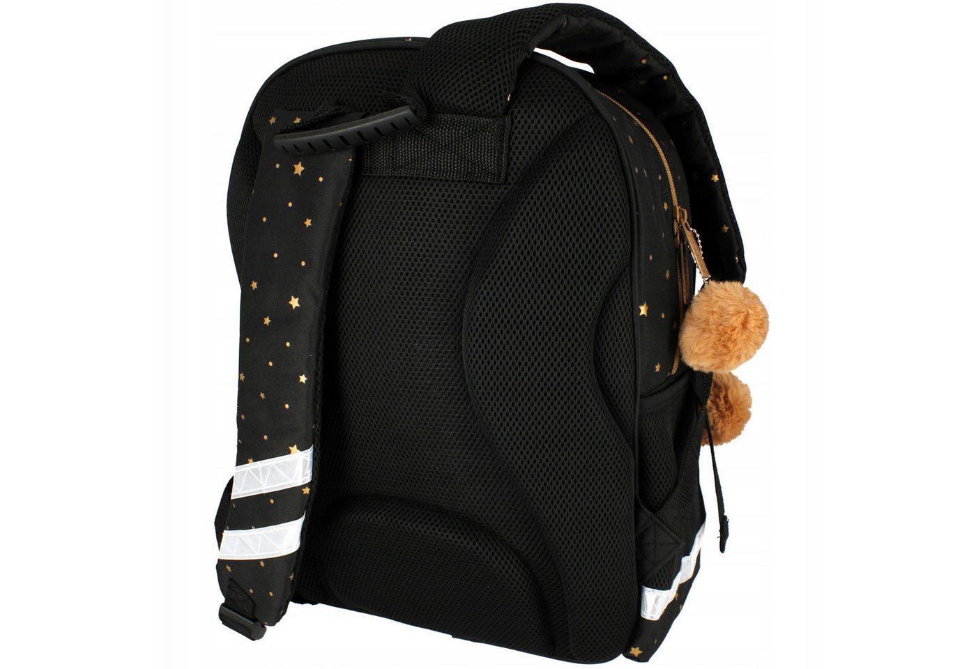 Starpak Schulrucksack Schulrucksack für Mädchen, schwarz-gold, ergonomisch, wasserfest. – Bild 4 von 4