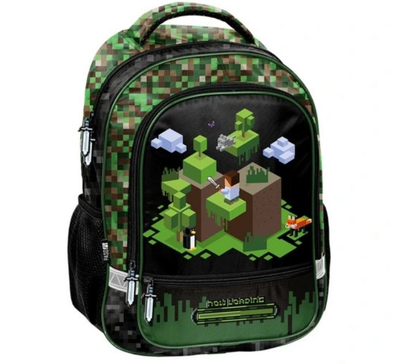 Starpak Schulrucksack Leichter, ergonomischer Schulrucksack für Jungen mit Pixel-Game-Motiv. – Bild 2 von 4