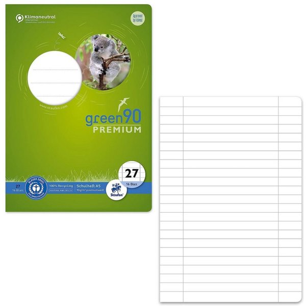 Staufen Schulheft "premio" DIN A5, 90 g/m², Lineatur 27