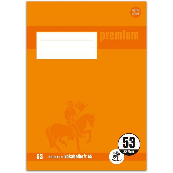Staufen Schulheft Vokabelheft Premium A5 32 Blatt