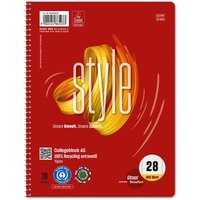 Staufen 'Style' Collegeblock DIN A5 kariert, 160 Blatt, 70 g/m², Lineatur 28