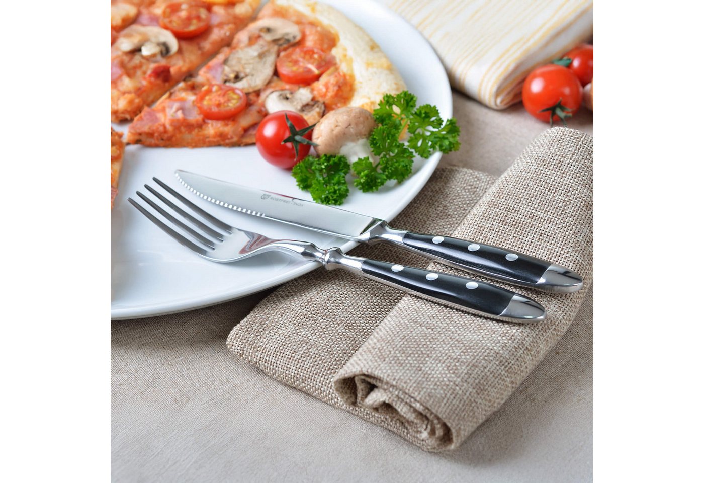 GRÄWE Steakmesser GRÄWE Steakmesser 6 Stück, Serie Nürnberg, schwarz – Bild 5 von 5