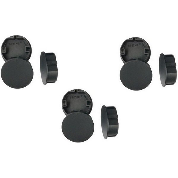 STECKEL Wanddekoobjekt 9 Stück schwarze Steckdosen-Abdeckungen 26.B9 Staubschutz für Steckdos (Sparset, 9 St., 9er Set), Staubschutz, Spritzschutz, Sicherheit